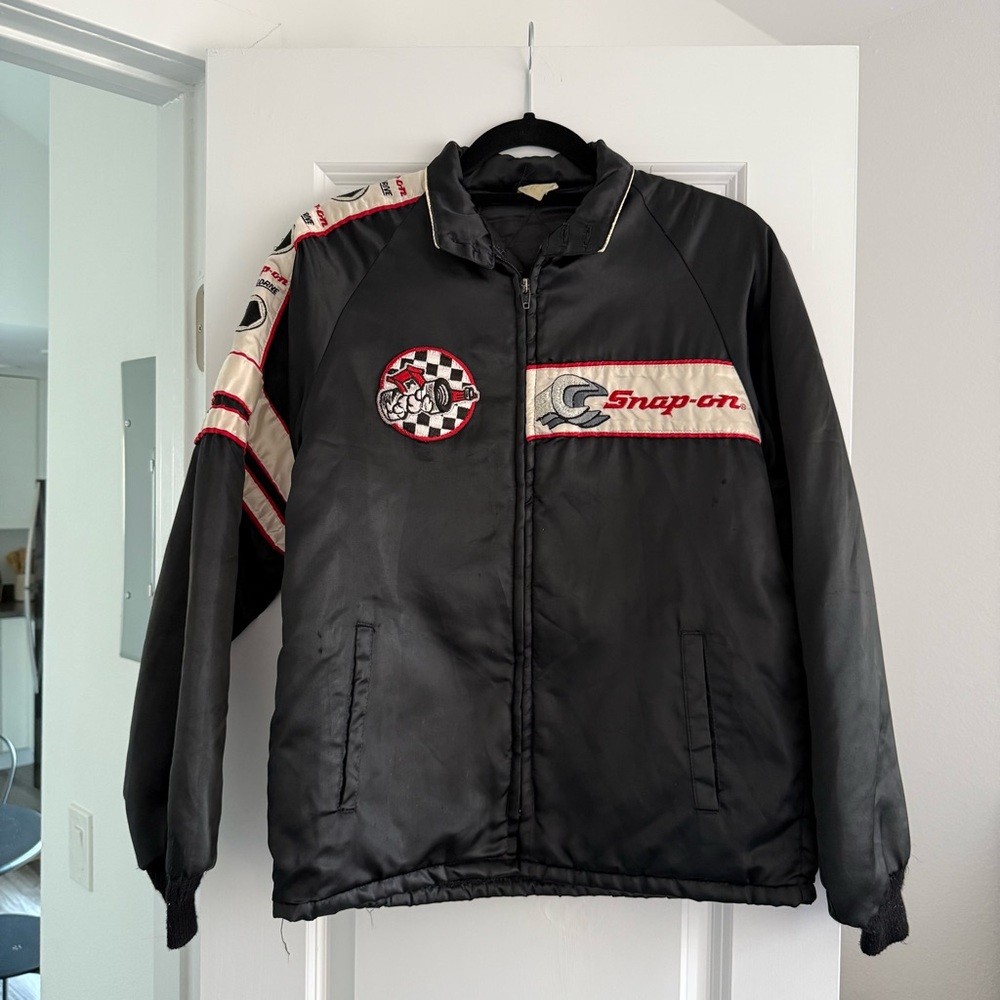 Vintage SnapOn Black Racing Jacket